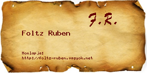 Foltz Ruben névjegykártya